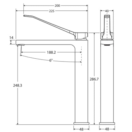 Fienza Tono Care Basin Mixer Chrome, 3 Sizes