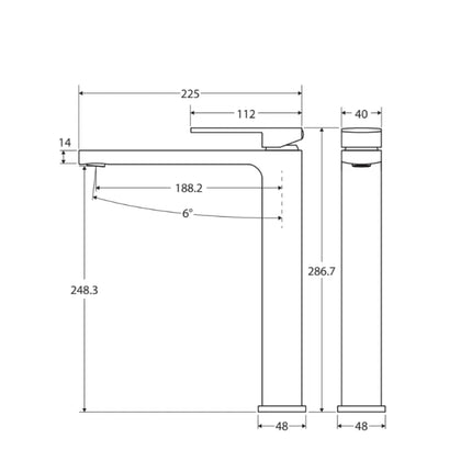 Fienza Tono Basin Mixer Chrome, 3 Sizes