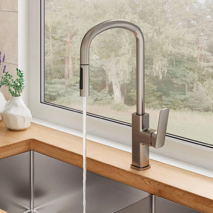 Fienza Tono Pull Out Sink Mixer Brushed Nickel ,