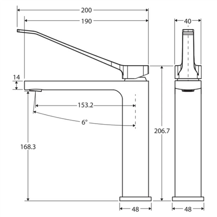 Fienza Tono Care Basin Mixer Chrome, 3 Sizes