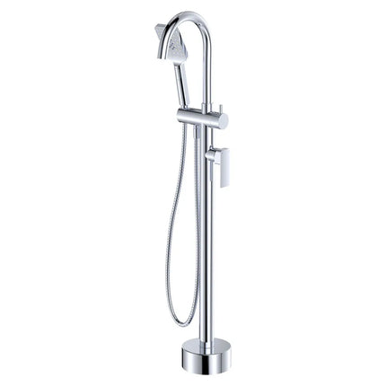 Fienza Tono Floor Mounted Bath Mixer with Hand Shower Chrome ,