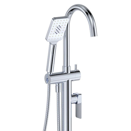 Fienza Tono Floor Mounted Bath Mixer with Hand Shower Chrome ,