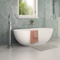 Fienza Tono Floor Mounted Bath Mixer with Hand Shower Chrome ,