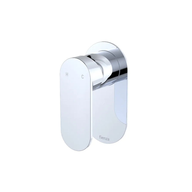 Fienza Empire Chrome Wall Shower Mixer, Large Plate