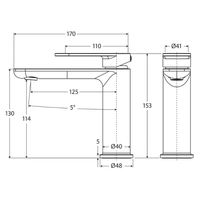Fienza Empire Chrome Basin Mixer Tap, 2 Sizes
