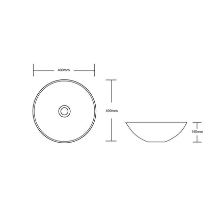 Above Counter Basin Cross Shape, Matte White, 400X400X130 ,