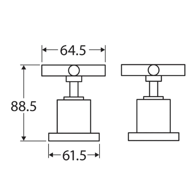 Fienza Michelle Chrome Wall Top Assemblies ,