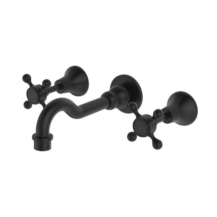 Fienza Lillian Shepherds Crook Matte Black Basin/Bath Wall Set ,