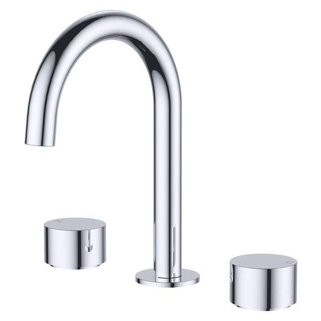 Fienza Kaya Chrome Basin Tap Set, 3 Piece Tapware ,