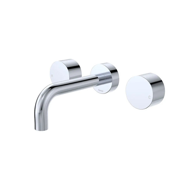 Fienza Kaya Chrome Wall Mounted Basin/Bath Tap Set, 3 Pieces