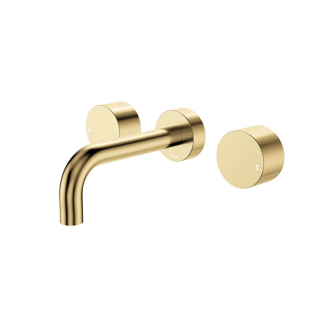 Fienza Kaya Urban Brass Wall Mounted Basin/Bath Tap Set, 3 Pieces