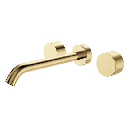 Fienza Kaya Urban Brass Wall Mounted Basin/Bath Tap Set, 3 Pieces
