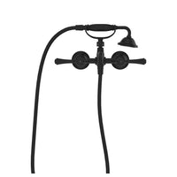 Fienza Lillian Lever Exposed Bath Tap Set with Hand Shower Matte Black ,