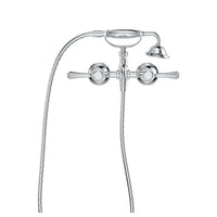 Fienza Lillian Lever Exposed Bath Tap Set with Hand Shower Chrome ,