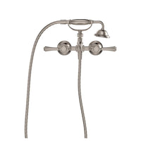Fienza Lillian Lever Exposed Bath Tap Set with Hand Shower Brushed Nickel ,