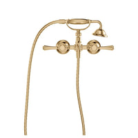 Fienza Lillian Lever Exposed Bath Tap Set with Hand Shower Brass Gold ,