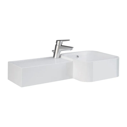 Fienza RAK Petit Square Wall Basin 1 Tap Hole , Left Edge