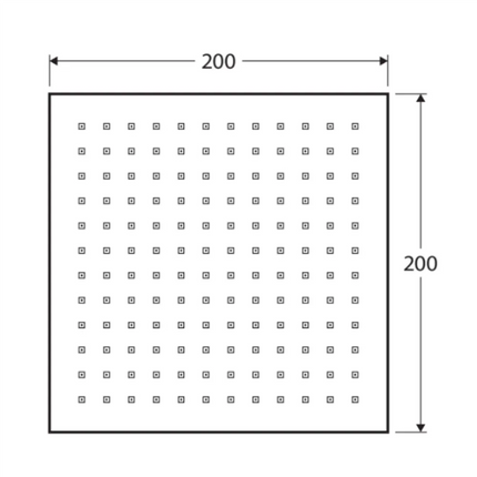 Fienza Lucite 200mm Chrome Shower Head ,