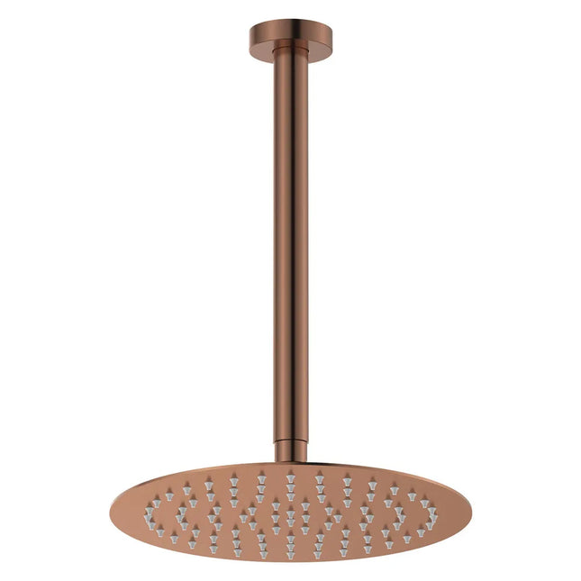 Fienza Kaya Brushed Copper Ceiling Shower Head Set