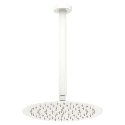 Fienza Kaya Matte White Ceiling Shower Head Set ,