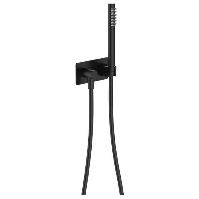 Fienza Hustle Matt Black Hand Shower, Soft Square Plate ,