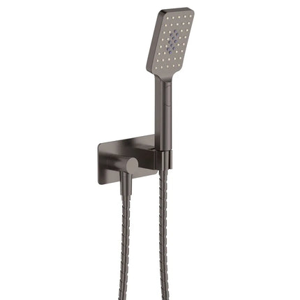 Fienza Tono Hand Shower Soft Square Plate Gun Metal Grey ,