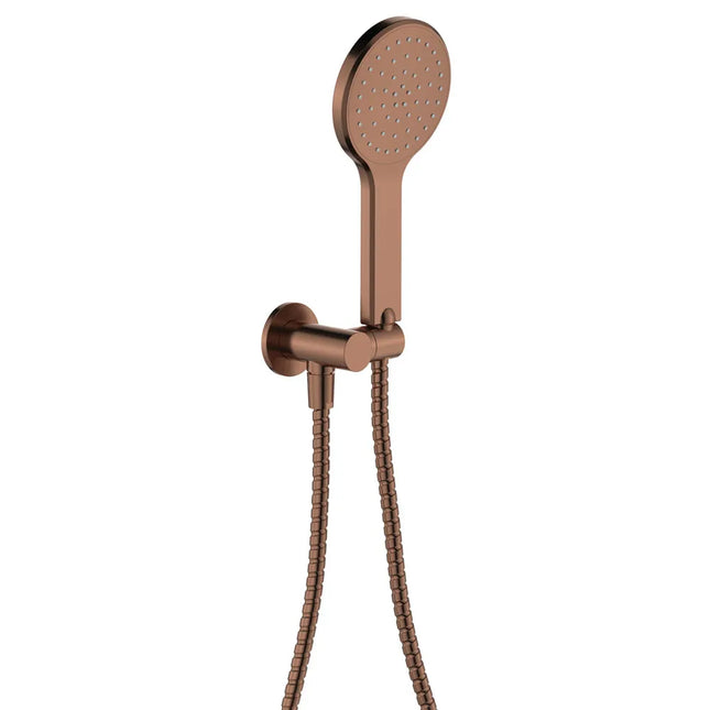 Fienza Kaya Brushed Copper Hand Shower, Round Plate