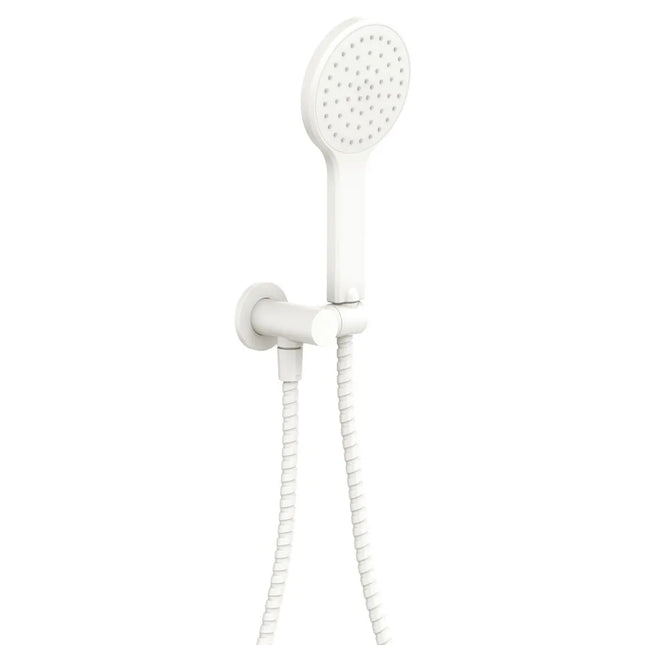 Fienza Kaya Matte White Hand Shower, Round Plate ,