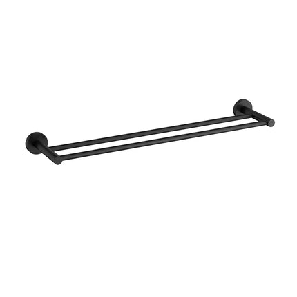 Otus Slimline Double Towel Rail Matt Black, 2 Sizes