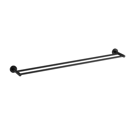 Otus Slimline Double Towel Rail Matt Black, 2 Sizes