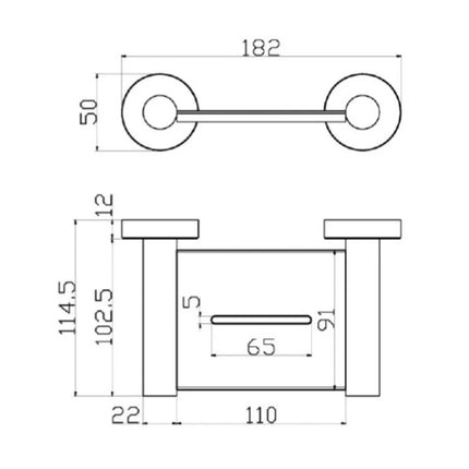 Otus Slimline Soap Holder Brushed Gold