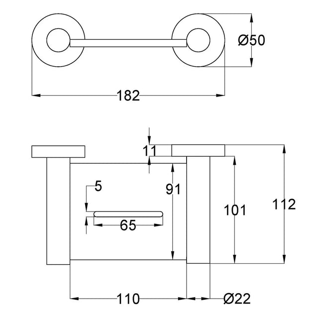 Otus Slimline Soap Holder Matt Black