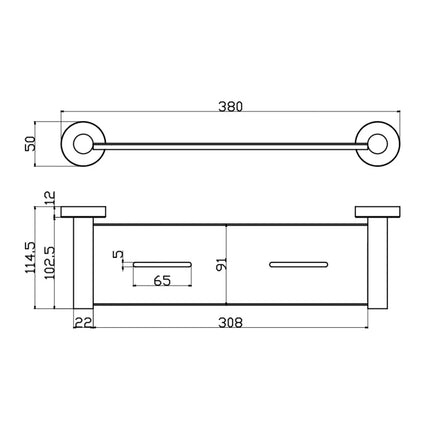 Otus Slimline Soap Holder Brushed Gold