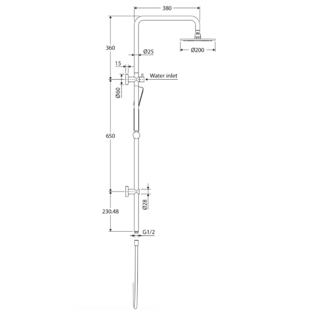 Fienza Isabella Chrome Multifunction Twin Shower