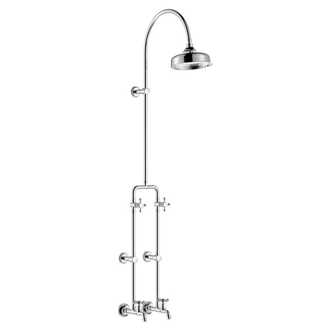 Fienza Lillian Exposed Rail Shower & Bath Set Chrome ,