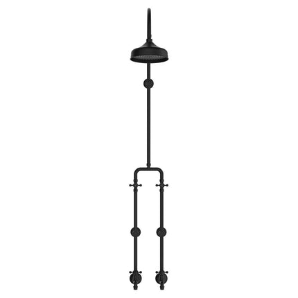 Fienza Lillian Exposed Rail Shower & Bath Set Matte Black ,