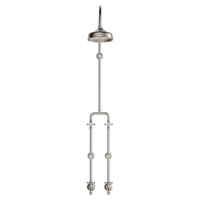 Fienza Lillian Exposed Rail Shower & Bath Set Brushed Nickel ,