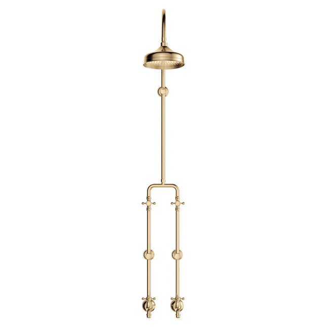 Fienza Lillian Exposed Rail Shower & Bath Set Brass Gold ,