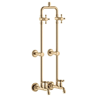 Fienza Lillian Exposed Rail Shower & Bath Set Brass Gold ,