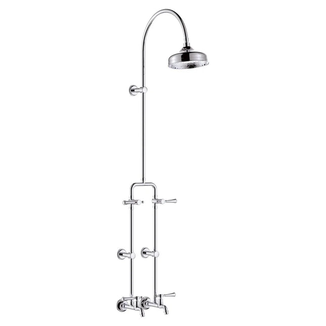 Fienza Lillian Lever Exposed Rail Shower & Bath Set Chrome ,