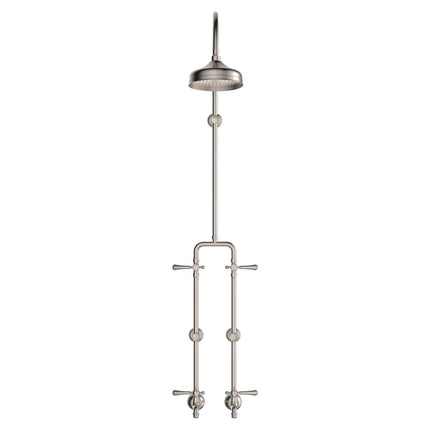 Fienza Lillian Lever Exposed Rail Shower & Bath Set Brushed Nickel ,