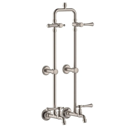 Fienza Lillian Lever Exposed Rail Shower & Bath Set Brushed Nickel ,