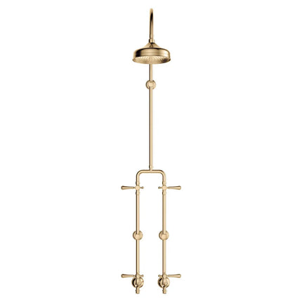 Fienza Lillian Lever Exposed Rail Shower & Bath Set Brass Gold ,