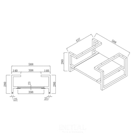 Neta White 600 Wall Hung Cabinet Single Drawer 590X460X550 ,