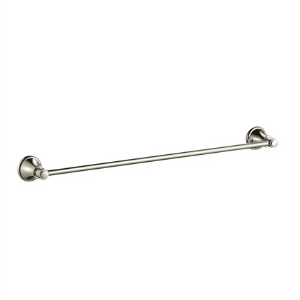 Ikon Clasico Single Towel Rail Brushed Nickel, 2 Sizes