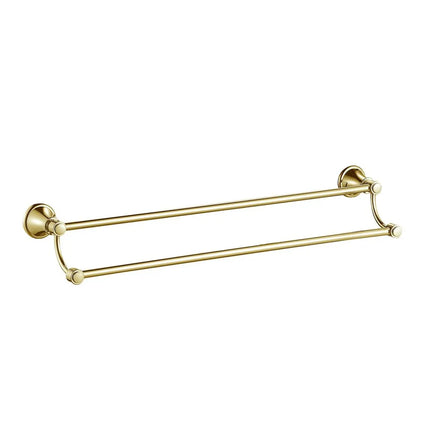 Ikon Clasico Double Towel Rail Brushed Gold, 2 Sizes