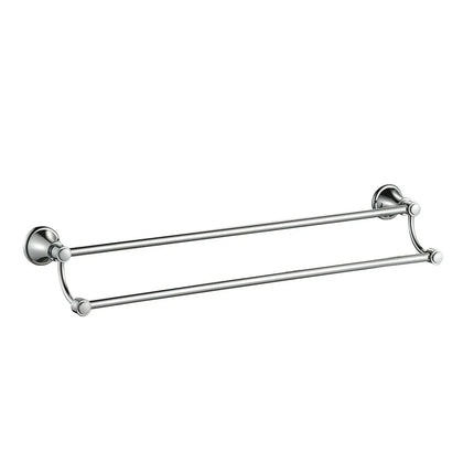 Ikon Clasico Double Towel Rail Brushed Nickel, 2 Sizes