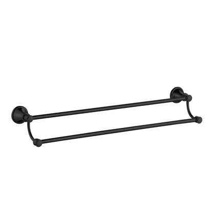 Ikon Clasico Double Towel Rail Matt Black, 2 Sizes