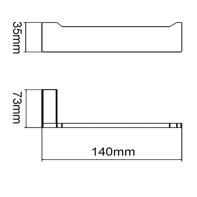 Tera Square Toilet Paper Holder Chrome