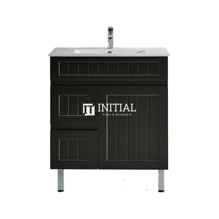 Hampton Modern Shaker Matt Black Freestanding Floor Vanity 750W X 460D X 860H ,